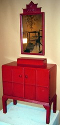 BEST OF SHOW - NY GRAMERCY PARK MODERN - GERHARD SCHLIEPSTEIN CABINET & MIRROR