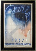 1937 French Art Deco International Exposition Poster by Beaudoin & Lods