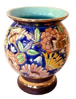 Belgian Art Deco Ceramic Vase by Boch Freres