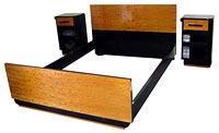 Donald Deskey Bed & Two Nightstands