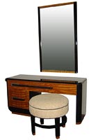 Donald Deskey Vanity, Mirror & Stool