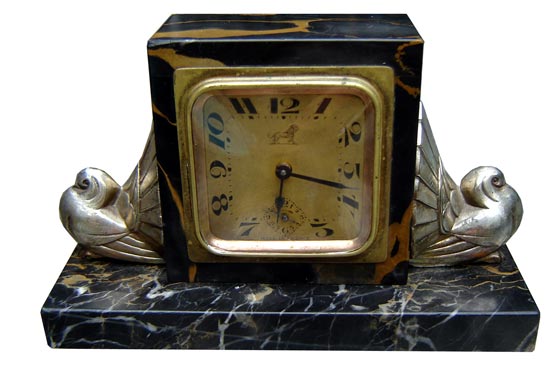 Deco Clock with Doves