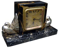 Deco Clock with Doves