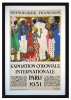 French Art Deco 1931  Paris Colonial Exposition Poster by Neziere
