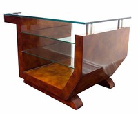 Wood & Glass Art Deco Table