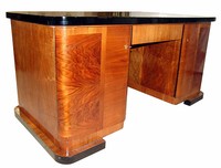 Blond Art Deco Mahogany Desk