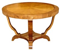 French Art Deco Lemonwood Center or Coffee Table