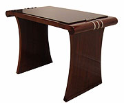 French Mahogany and Black Glass Table