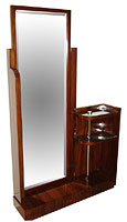 Asymmetrical Rosewood Standing Mirror