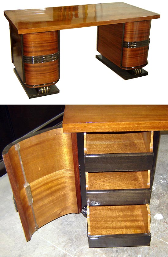 French Palissandre Desk & Chair