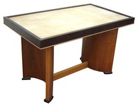 French Art Deco Parchment Top Coffee Table