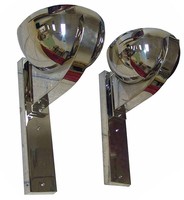 American Art Deco Nickel Sconces