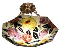 Maxonade Art Deco Roses Ceiling Light