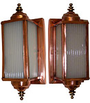 Pair Copper Sconces