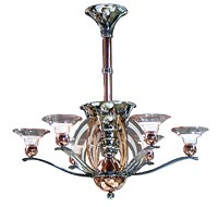 Peach Glass Fantasy Chandelier