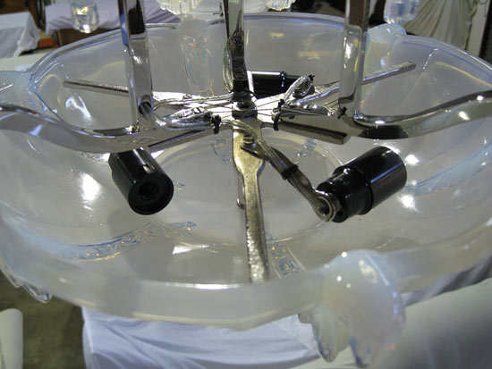 Georges Leleu Opalescent Ice Chandelier