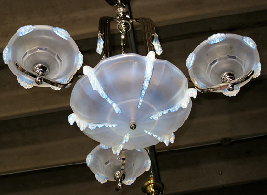 Georges Leleu Opalescent Ice Chandelier