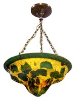 Czech Cameo Glass Ceiling Light