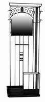 Wrought Iron Hall Tree - Offset