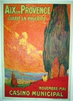 Aix-en-Provence Art Deco Poster