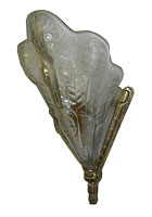 Four French Bronze & Glass Sconces