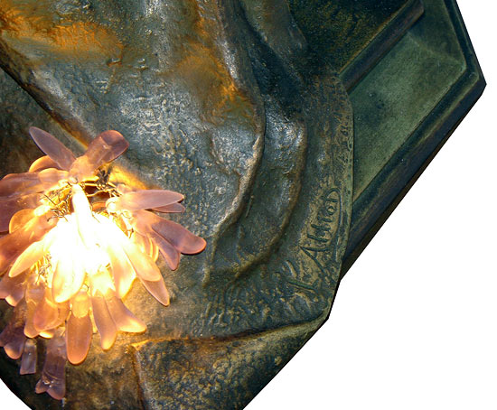 Monumental American Art Deco Illuminated Bronze by Lucien Aliot