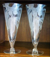 Pair Dorthy Thorpe American Art Deco Vases