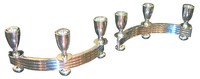 Art Deco Nickel Bronze Candle Holders