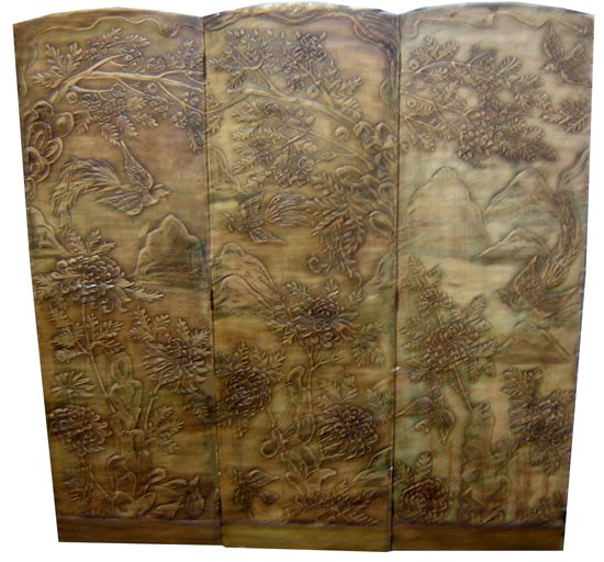 American Art Deco Three Panel Neptune & Sea Creatures Screen Modernism Gallery