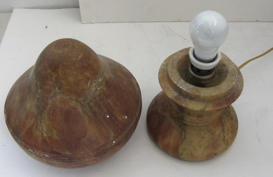 French Art Deco Alabaster Table Lamp