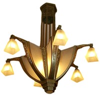 American 6 Shade Chandelier