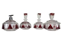 Czech Leaded Glass Dresser Set