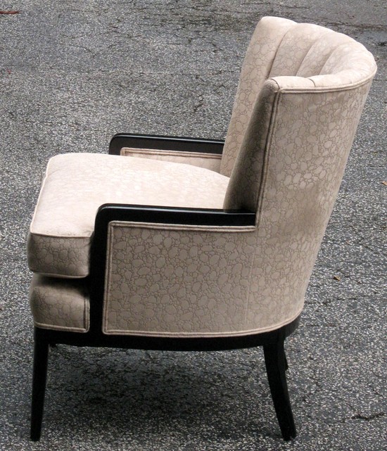 American Art Deco Fan Back Armchair