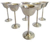 Six American Art Deco Cocktail Cups by Empire Art Silver