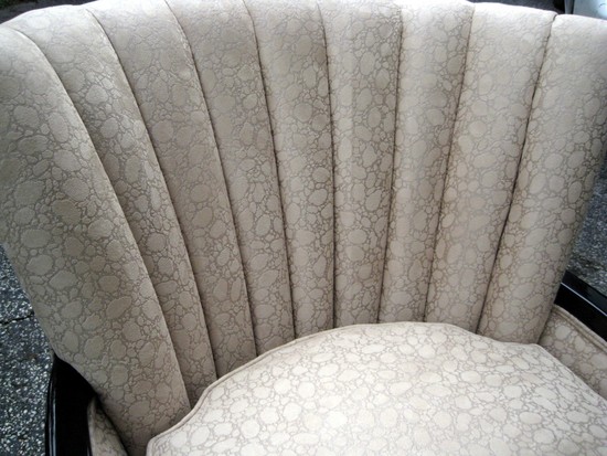 American Art Deco Fan Back Armchair