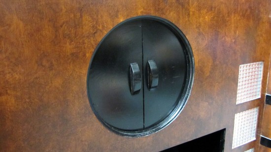 American Art Deco Streamline Electric Fireplace