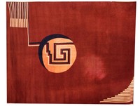 Vintage Art Deco Geometric Rug