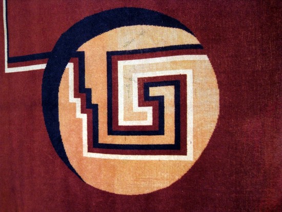 Vintage Art Deco Geometric Rug