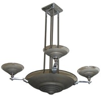 Muller Freres French Art Deco Lighting Chandelier