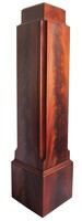 French Art Deco Flame Mahogany Pedestal / Cabinet