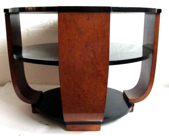 French Art Deco Burlwood Coffee or Center Table