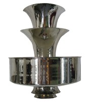 Pair of American Art Deco Nickel Triple Sconces