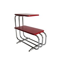 Alfons Bach American Art Deco Red Side Table