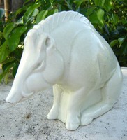 Frech Art Deco Ceramic Figure of a Boar by Lemanceau