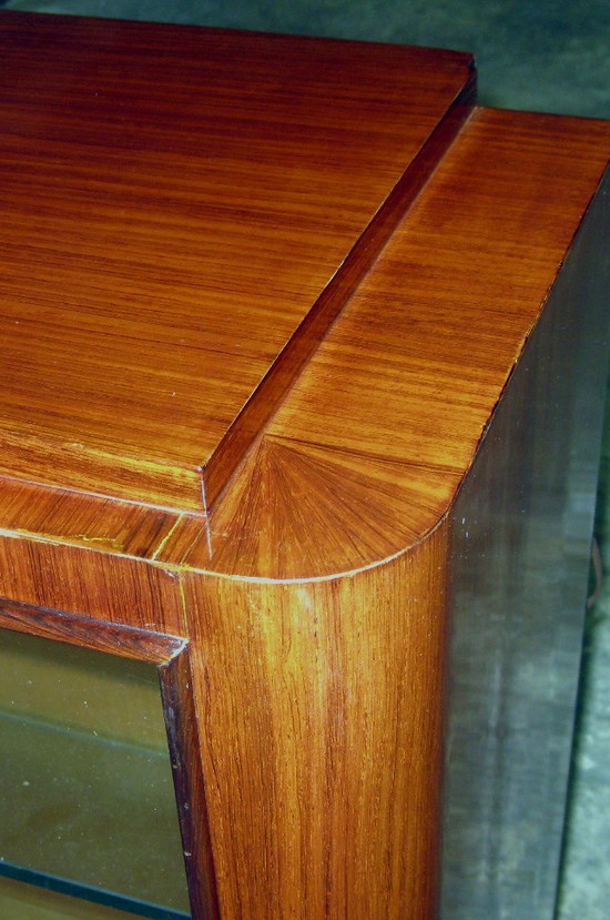 French Art Deco Rosewood Display Case Vitrine