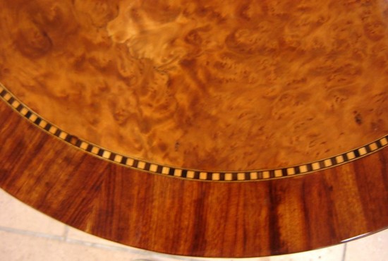 American Art Deco Marquetry Tea Table Occasional Table