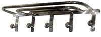 American Art Deco Nickel Bronze Coat and Hat Rack