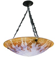 Le Verre Francais French Art Deco Chandelier CEDRES by Charles Schneider