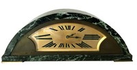 French Art Deco Charles Hour Marble Bronze Table or Mantel Clock