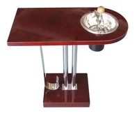 American Art Deco Maroon Bakelite Charles Hardy Table and Smoking Stand